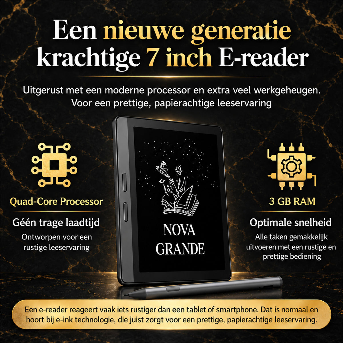 SwayTosh E-Reader NOVA GRANDE Met Stylus - 7 inch