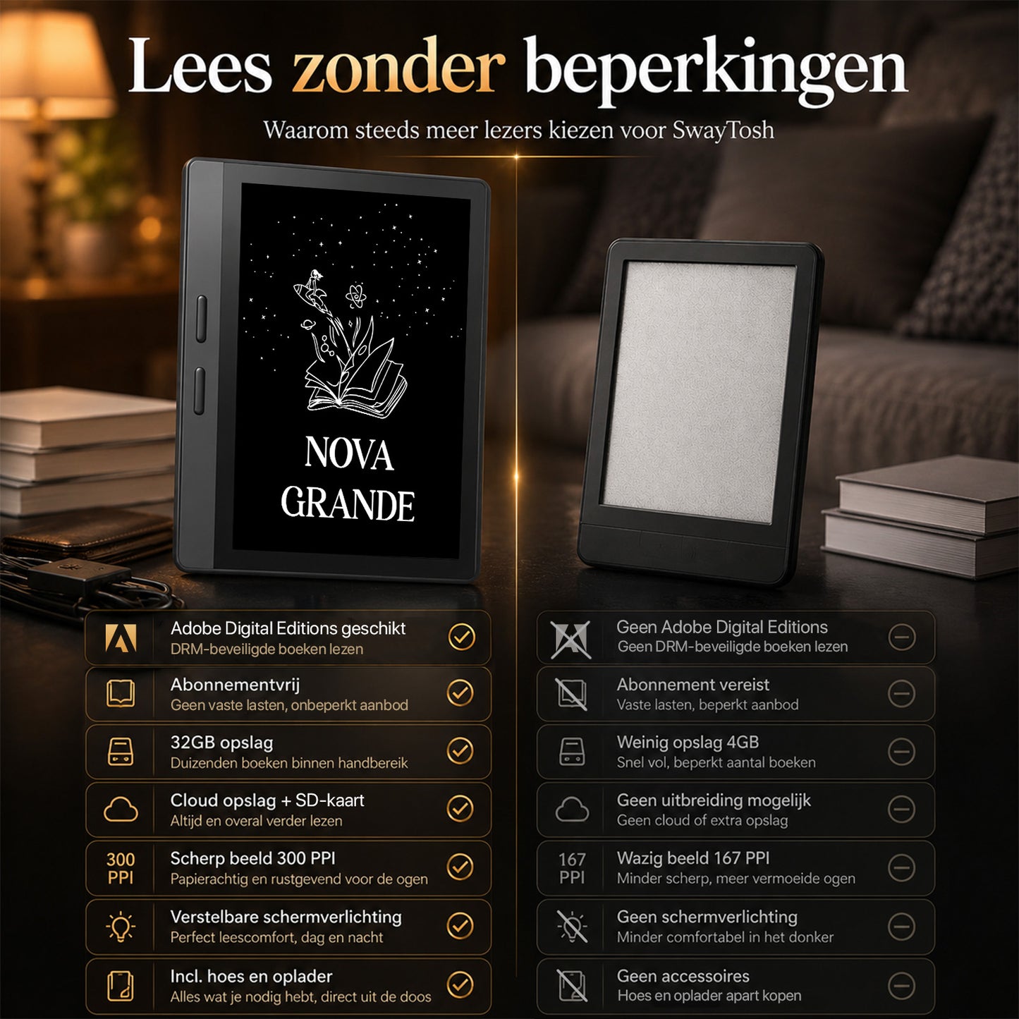 SwayTosh E-Reader NOVA GRANDE - 7 inch
