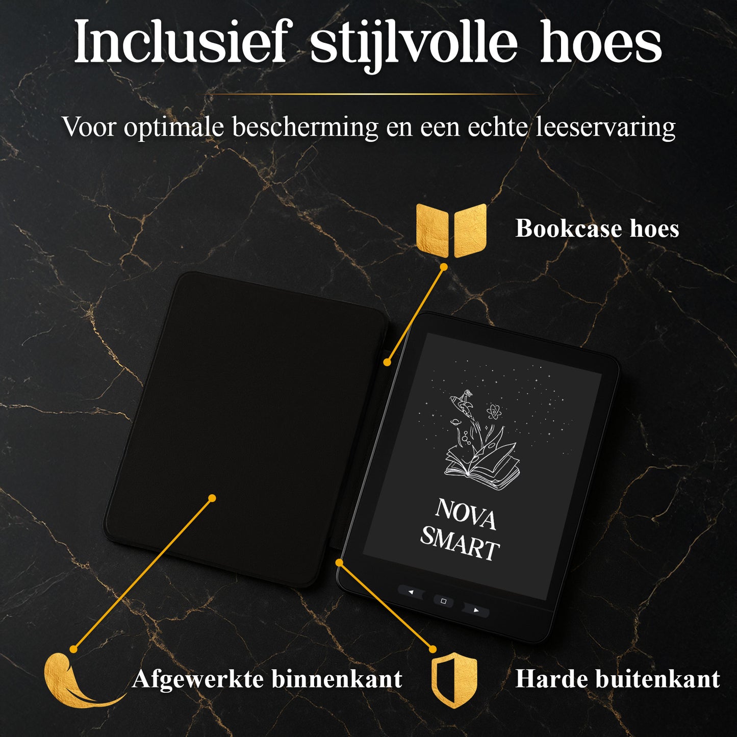 SwayTosh E-Reader NOVA SMART Met Luxe Hoes - 6 inch