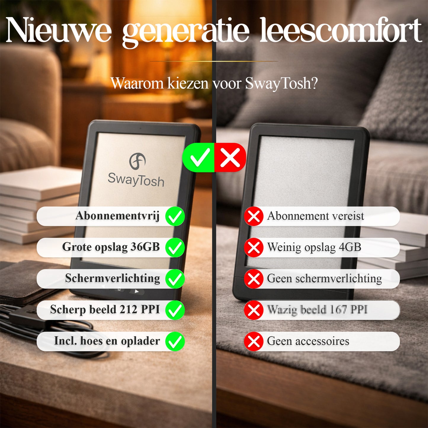 SwayTosh E-Reader NOVA SMART - 6 inch