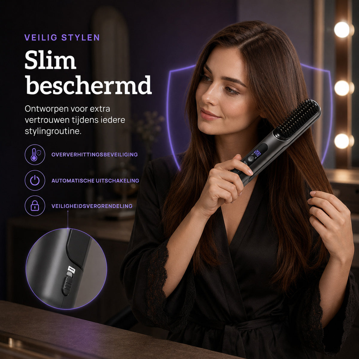 SwayTosh Silkøn Fuse 2-In-1 – Draadloze Stijlborstel En Stijltang