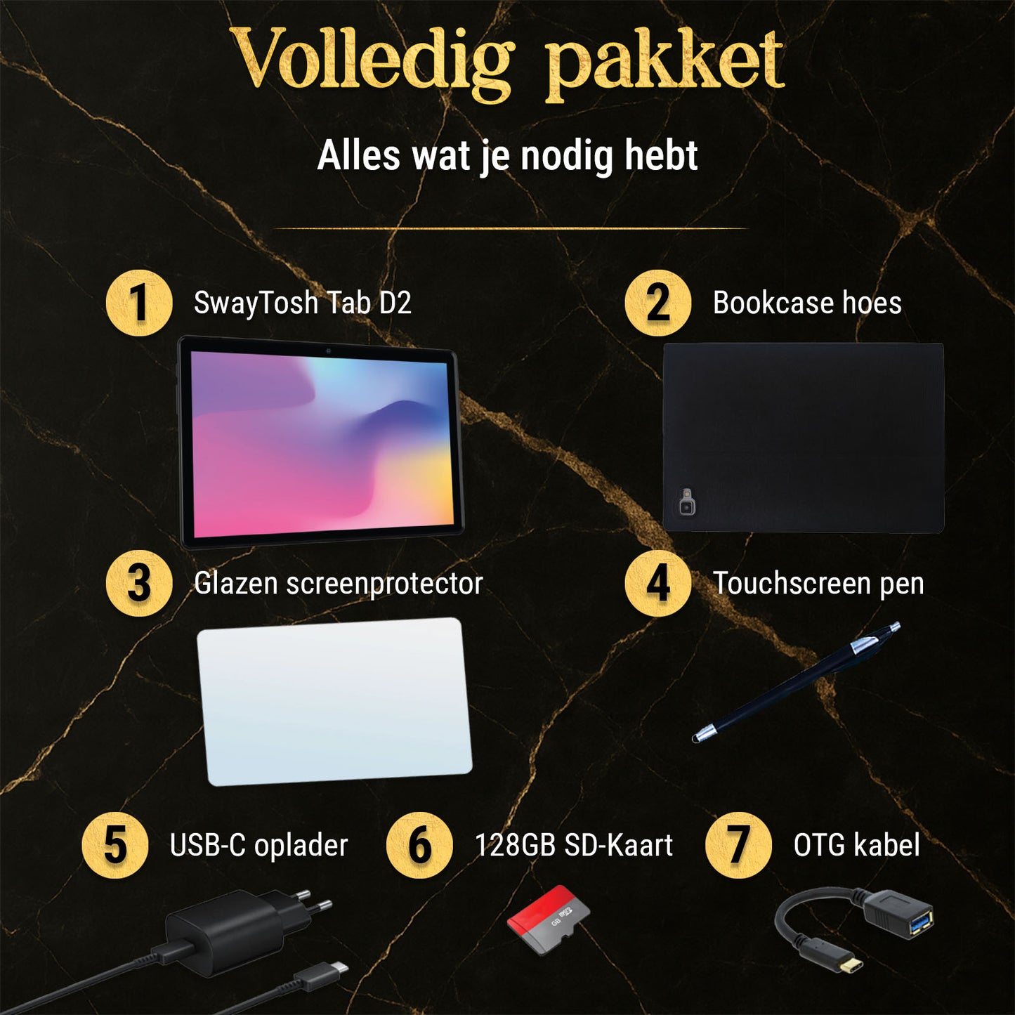 SwayTosh Tab D2 Met Keyboard Case