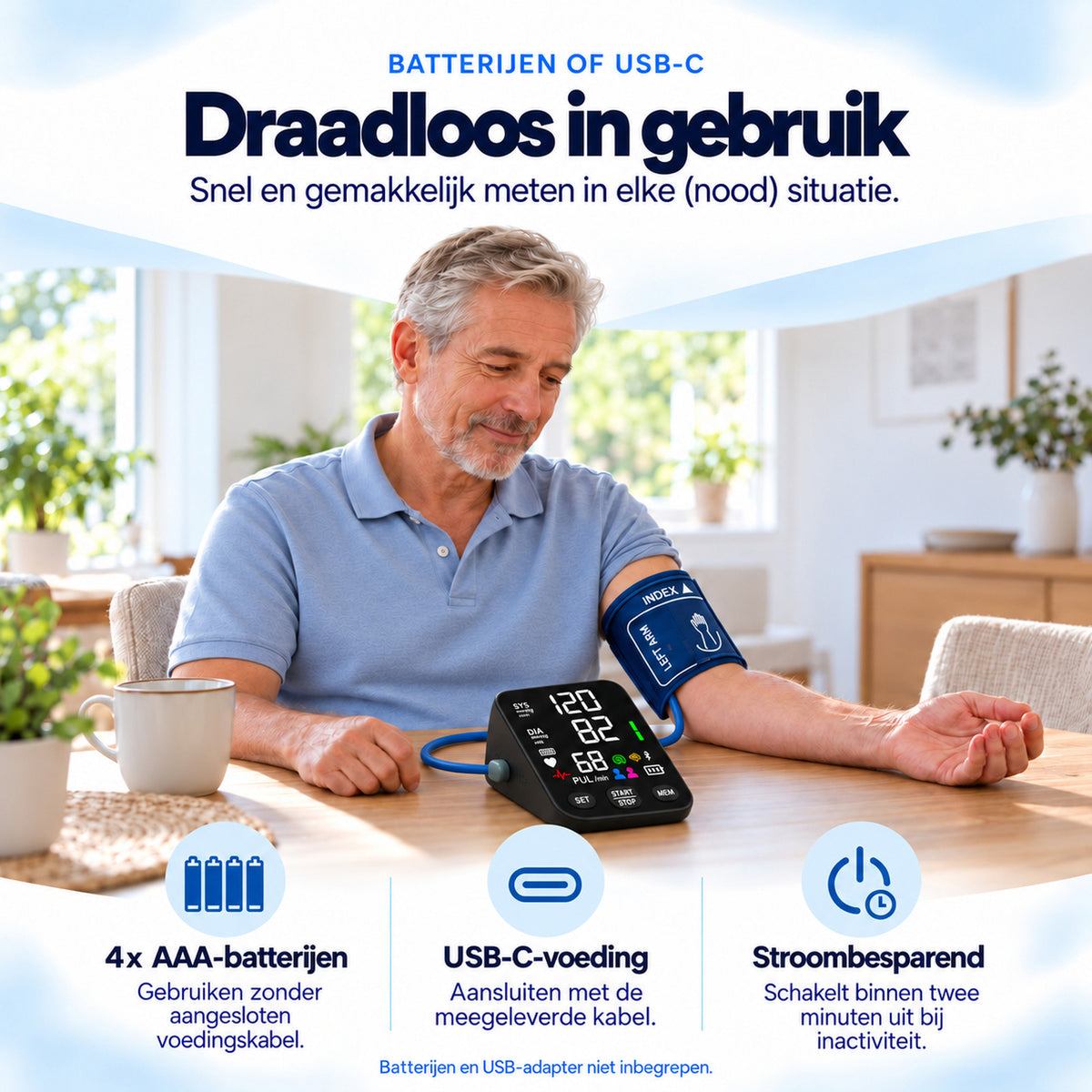 VasQura Bloeddrukmeter P3 Bluetooth - Klinisch Gevalideerd - Met App