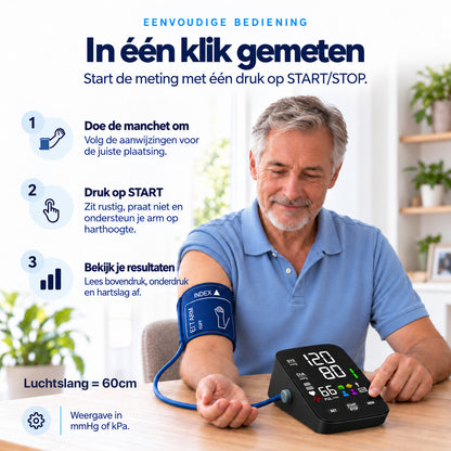 VasQura Bloeddrukmeter P3 Bluetooth - Klinisch Gevalideerd - Met App