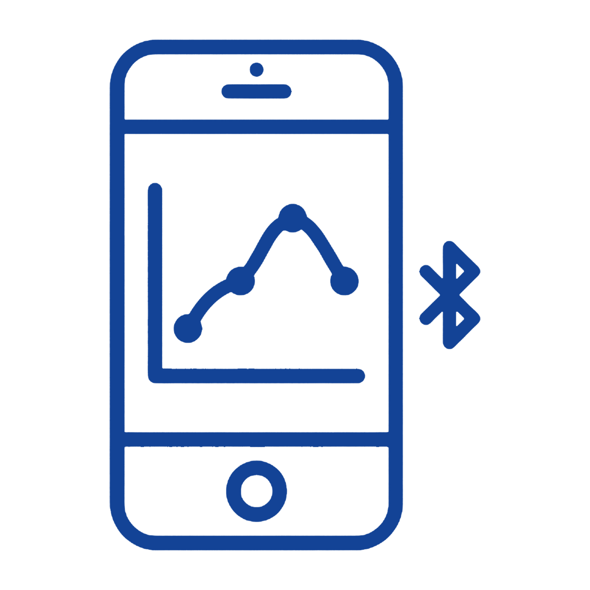 Icoon voor meetresultaten in de app